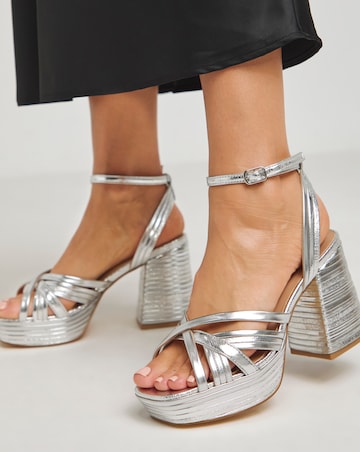 Patsy Feature Heel Sandals Wide E Fit