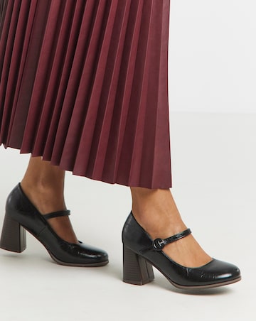 Elodie Vintage Mary Jane Platform Court Shoes - Wide Fit (E)