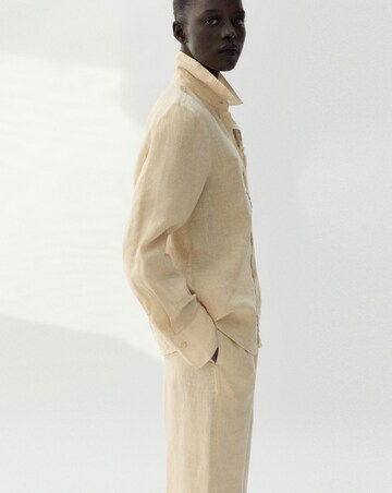 Mango Lino Straight Linen-Blend Trousers