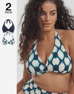 Value 2 Pack Halterneck Bikini Tops