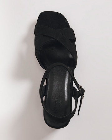 Block Heel Crossover Vamp Sandal EEE Fit