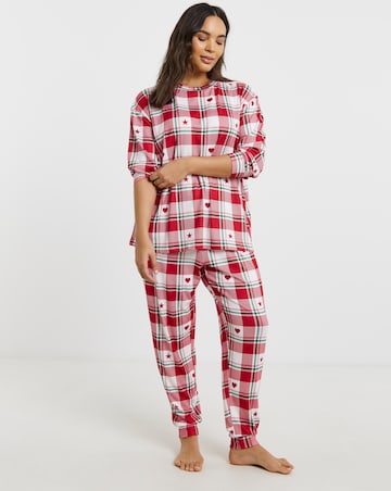 Simply Be Check Supersoft Twosie Pyjama Set