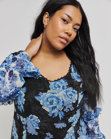 Simply Beautiful Mixed Print Tiered Midi Dress