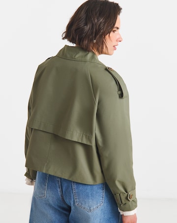 Khaki Cropped Trench