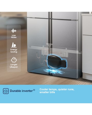 Fridgemaster MQ79394ES American Fridge Freezer E Rated 182 CM