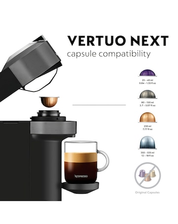 Nespresso Vertuo Next Coffee Machine with Milk Frother