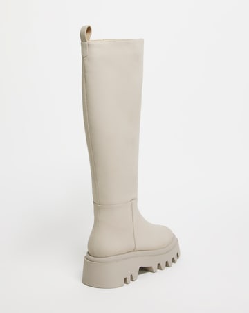 Ronda Chunky Cleated Knee High Boots - Extra Wide Fit (EEE) & Standard Calf