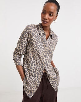 Dipped Back Long Sleeve Shirt