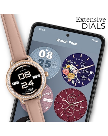 Radley Series 33 AMOLED Slim Silicone Leather Smart Watch - Pink