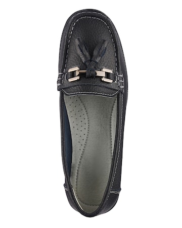 Samara Leather Tassel Detail Loafers - Ultra Wide Fit (EEEEE)