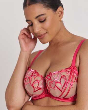 Ann Summers Love Struck Non Pad Balcony Wired Bra Mid Pink