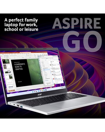 Acer Aspire Go 15 Laptop - 15.6in FHD Intel Core i3 8GB 256GB
