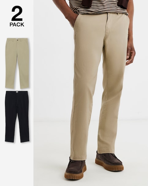 2 Pack Straight Fit Chino