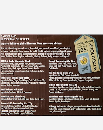 Around the World Seasoning Gift Set with Sauces, Oil, Spice Blends and More