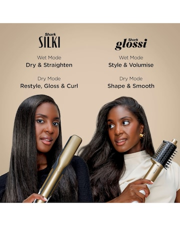 Shark Glam Straight, Waves & Curls Multi-Styler 5-In-1 - Gold - HD6052SUK