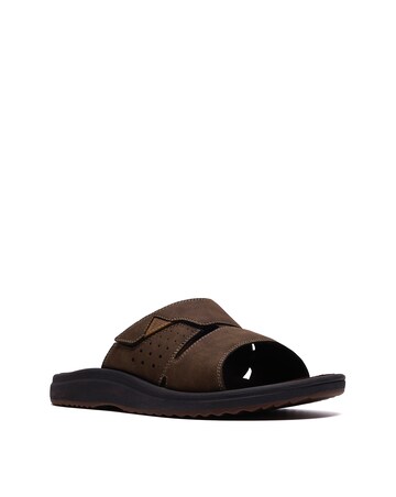 Clarks Brinkley Slide Sandals - Dark Brown