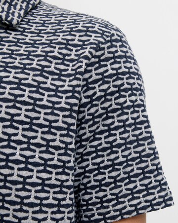Jack & Jones Eli Jacquard Knit Polo - Navy