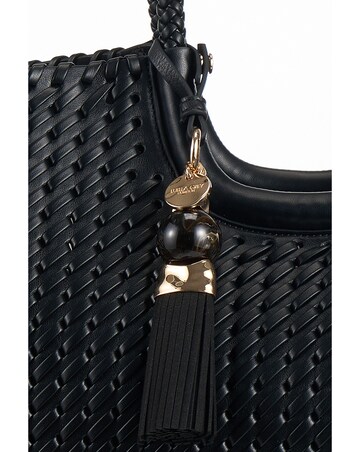 Luella Grey Lillie Black Whipstitch Tote