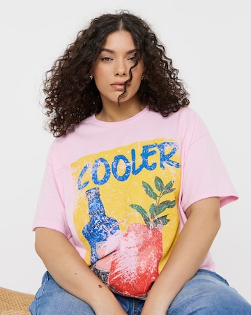Simply Be Pink Cooler Cocktail Graphic T-Shirt
