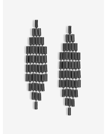 Jon Richard Jet Statement Earrings