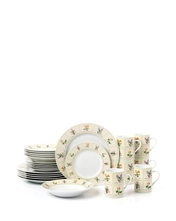 Waterside 24 Piece Wild Flowers Dinner Set