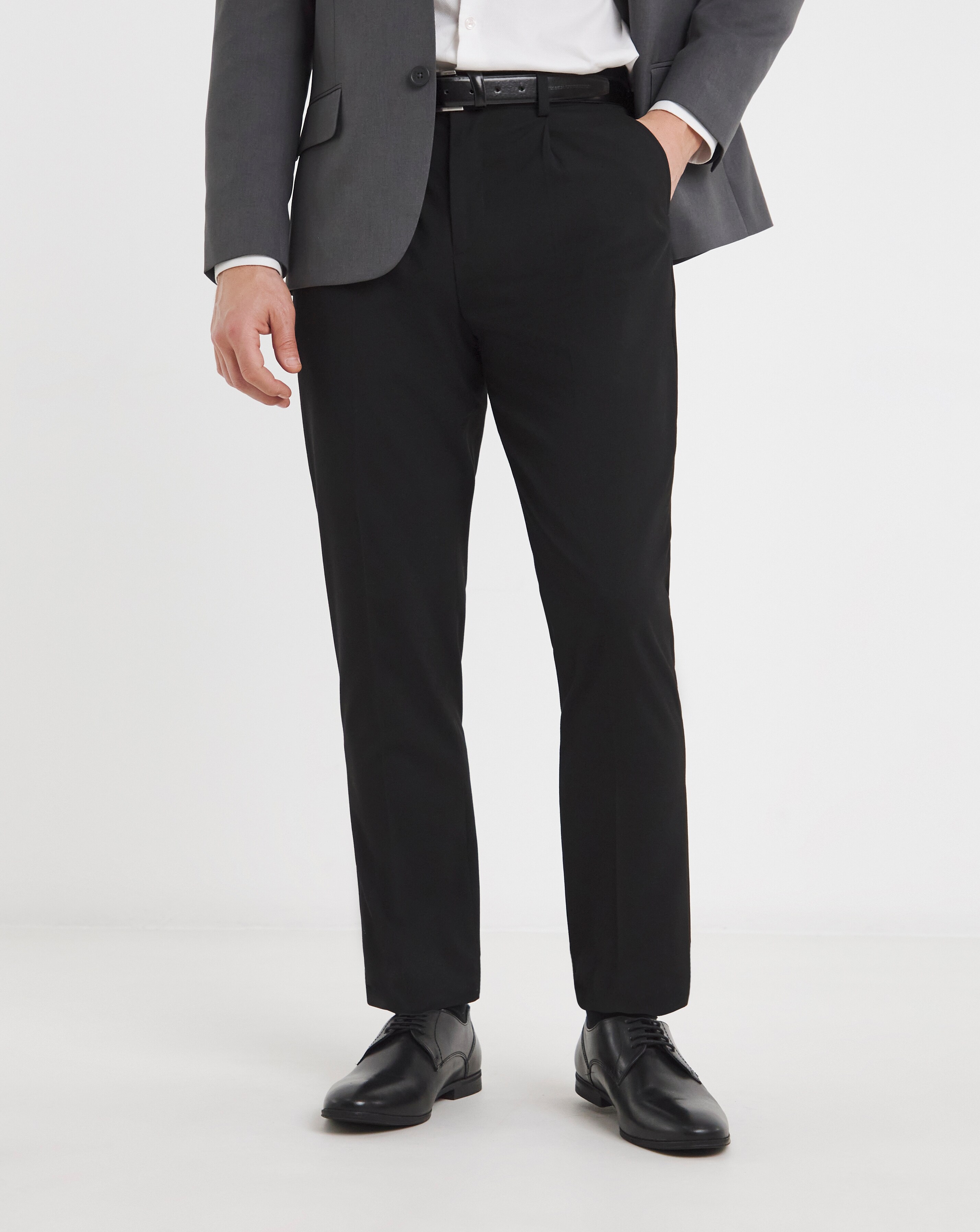 Regular Fit Pleat Stretch Formal Trouser