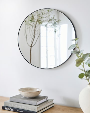 Black Round Wall Mirror