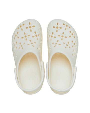 Crocs Chalk Classic Floral Cut Out Clog - Standard Fit