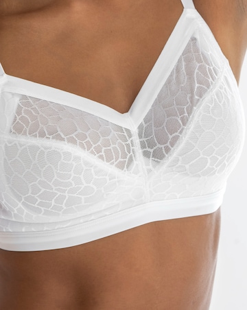 Pour Moi Geo Sculpt Fuller Bust Non Wire Bralette White