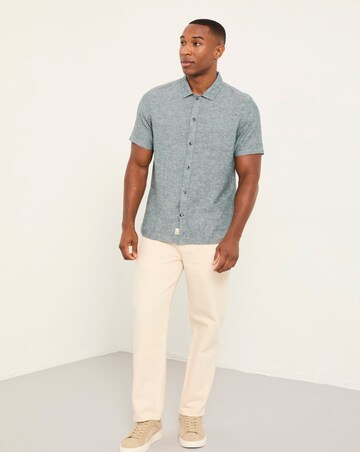 FatFace Bugle Linen Resort Shirt (Regular & Tall) - Jade