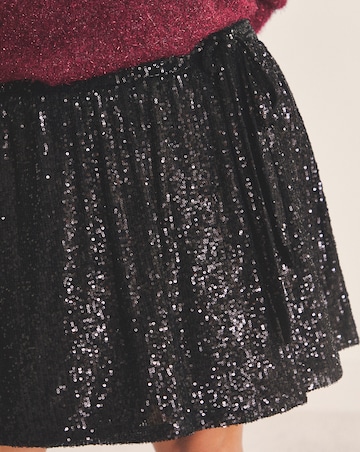 Sequin Wrap Skort