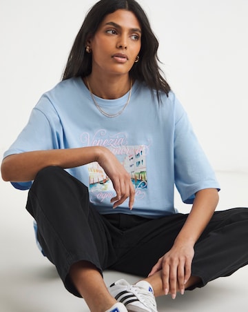 Simply Be Ecru Venezia Graphic T-Shirt