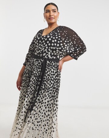 Joanna Hope Ombre Spot Pleated Dress