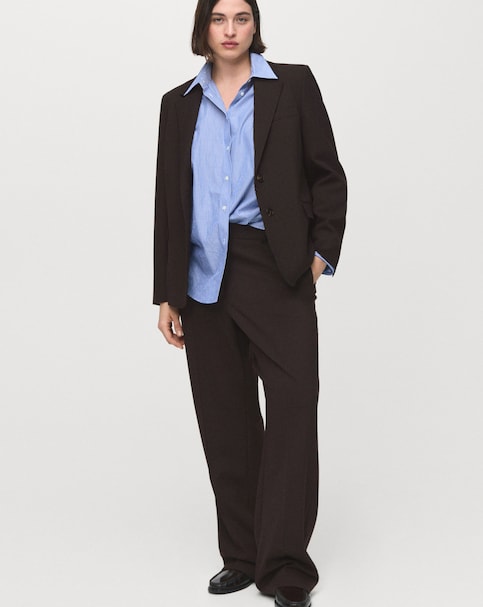 Mango Straight-Fit Suit Blazer