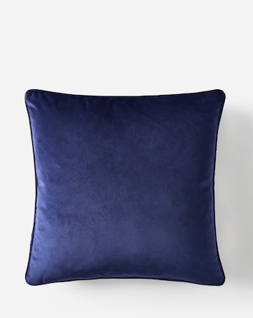 Embroidered Peacock Velvet Cushion