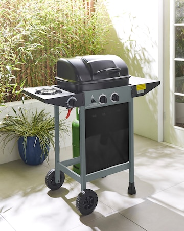 2 Burner Gas BBQ with Side Burner