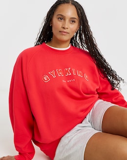 Gym King Shadow Oversized Crew Sweatshirt