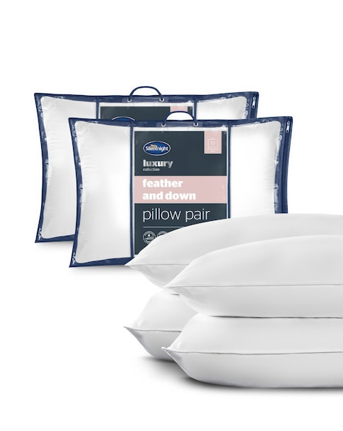 Silentnight 4 Pack Duck Feather & Down Anti-Allergy Pillows