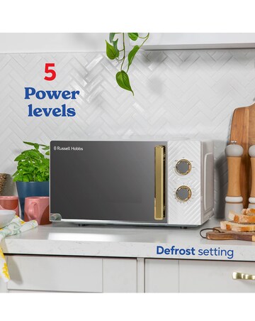 Russell Hobbs Groove 17 Litre Manual Microwave White