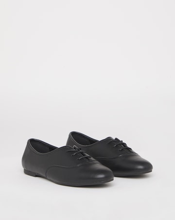 Ravenna Lace Up Ballerina Shoes - Wide Fit (E)