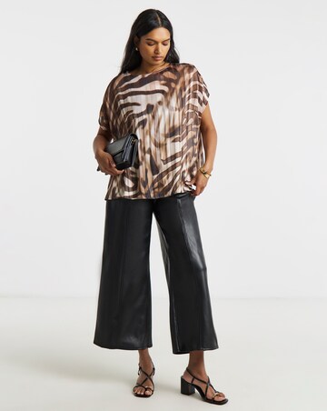 Joanna Hope Animal Print Asymetric Blouse