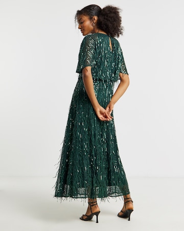 Joanna Hope Sequin Tassle Maxi Dress