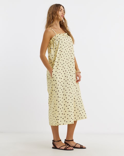 Pieces Parker Strap Woven Midi Dress