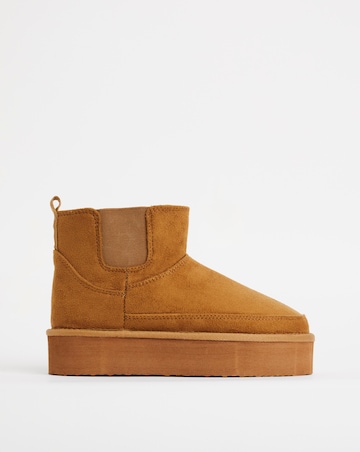 Edith Flatform Warm Lined Chelsea Snug Boots - Wide Fit (E)
