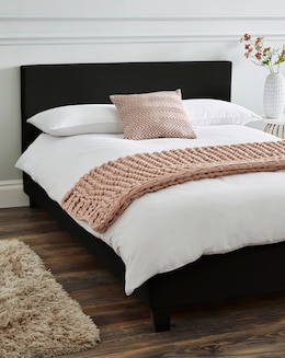 Hayden Velvet Bed Frame with 3 Layer Memory Foam Hybrid Mattress