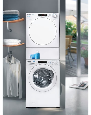 Candy Smart CSE V9DF-80 WiFi Connected 9kg Vented Tumble Dryer White + Install