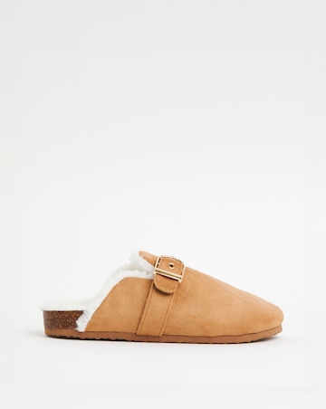 Franny Closed Toe House Shoe With Buckle Detail - Extra Wide Fit (EEE)