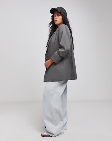 Charcoal Single Breasted Blazer
