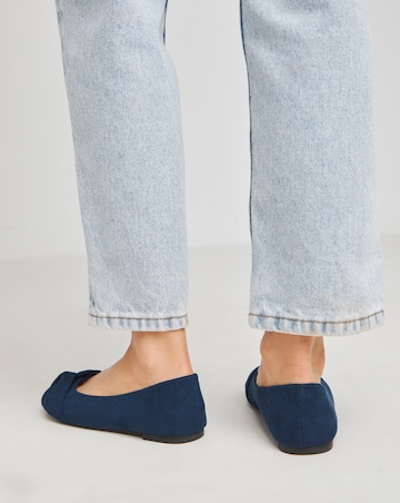 Nova Twist Front Ballerina Shoes Wide Fit