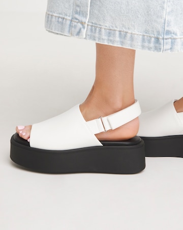 Maddie Slingback Flatform Sandals Wide E Fit Simply Comfort
